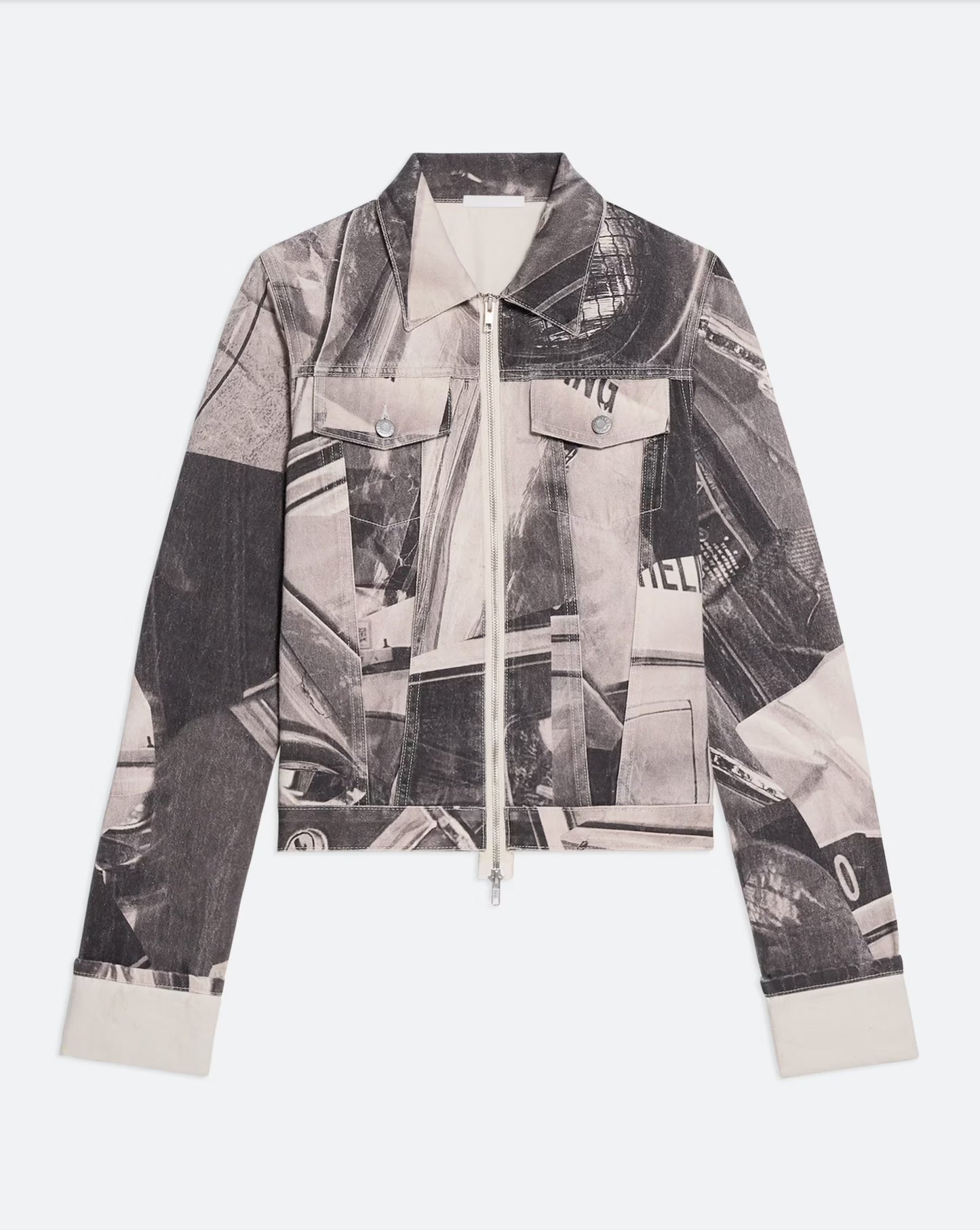 Printed Denim Trucker Jacket