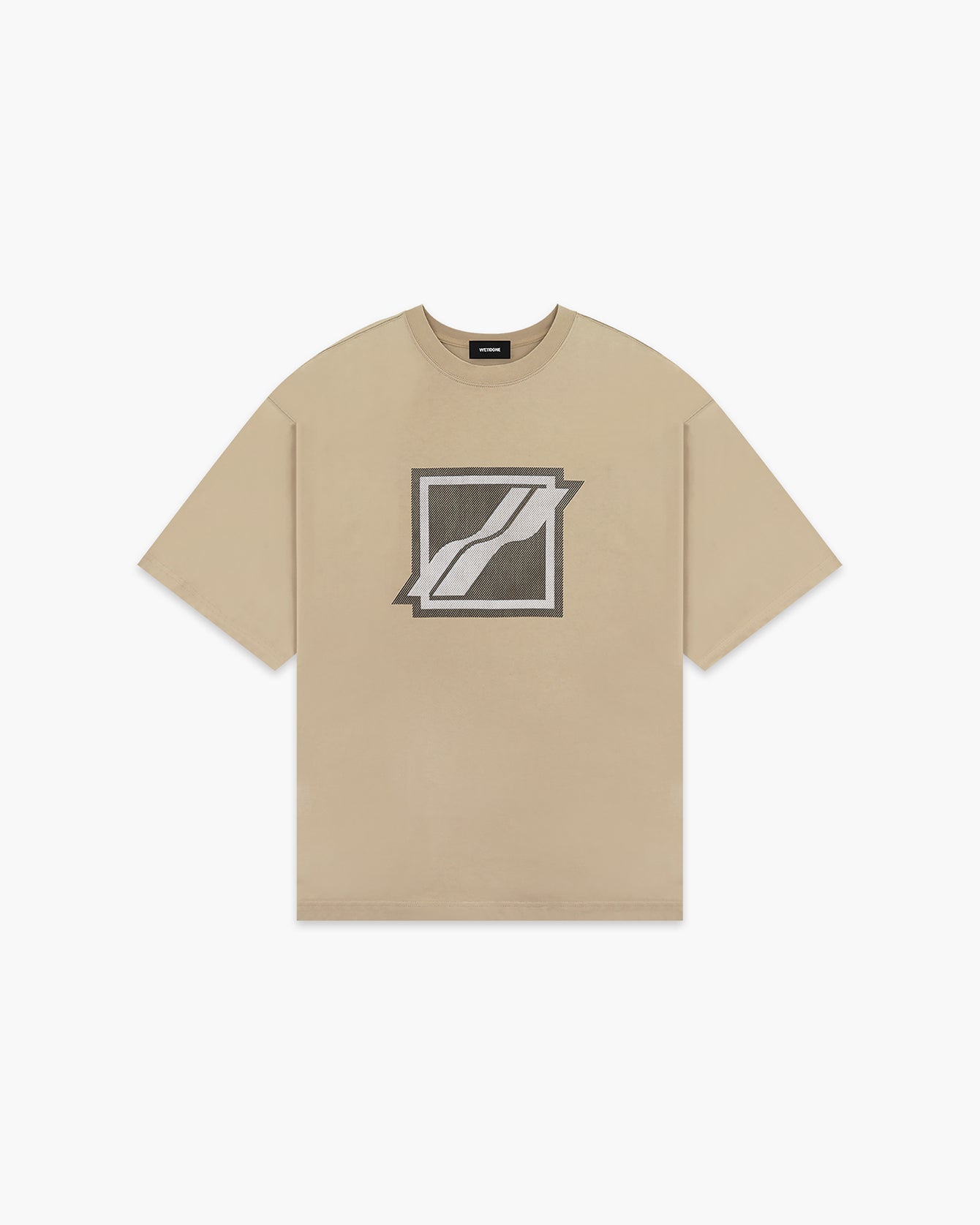 Beige Stripe Big Logo T-Shirt