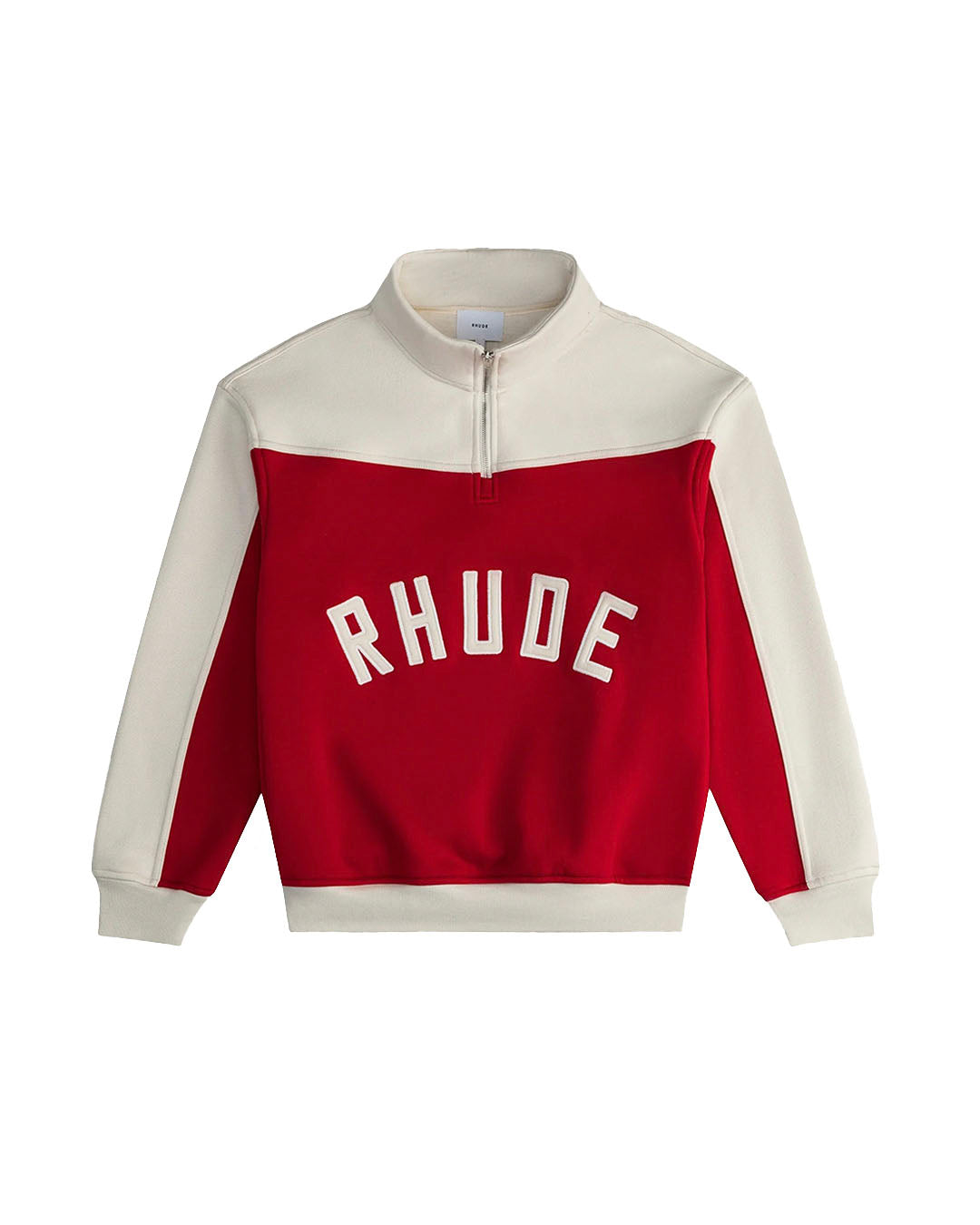 RHUDE CONTRAST QUARTER-ZIP VARSITY