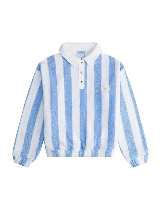 STRIPED LOOP TERRY POLO