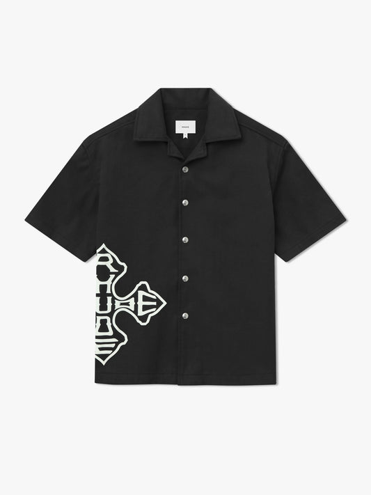 Cross Logo Snap Shirt