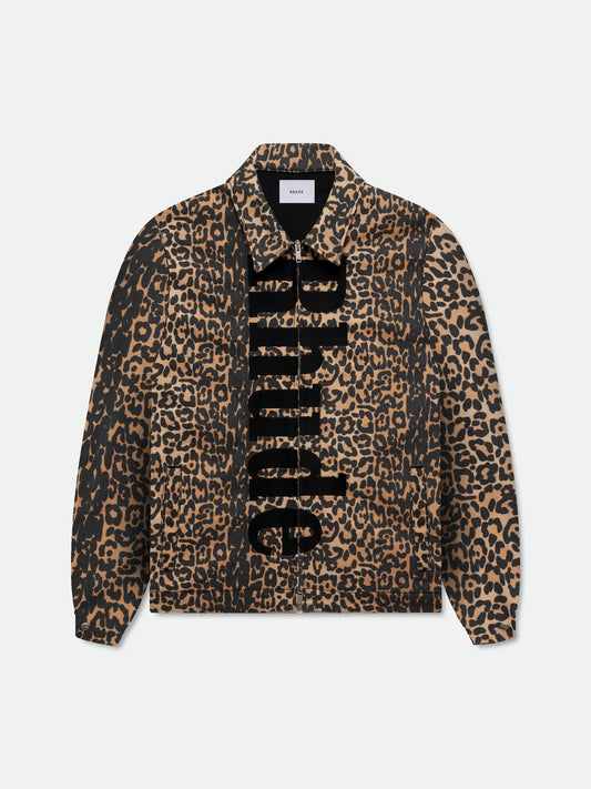 RHUDE LEOPARD OVERSIZED WORK JACKET