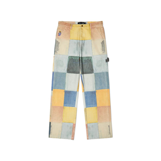 CHECKERED PAINTED PRINTED WORK PANT